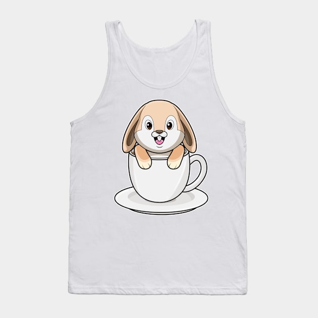 Rabbit with Coffee Cup Tank Top by Markus Schnabel